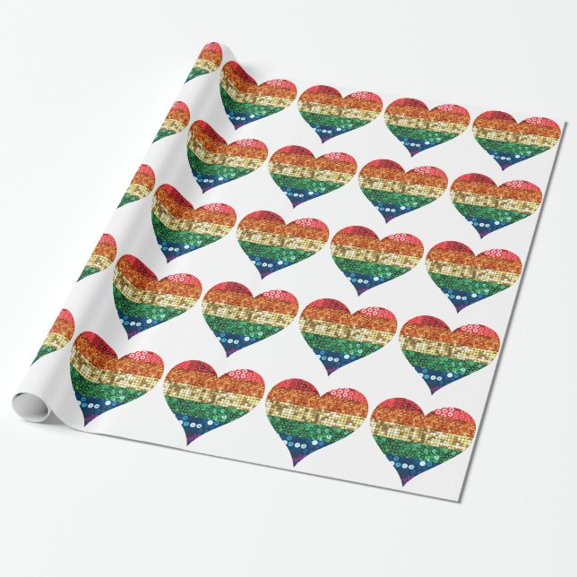 lgbt-regnbåge presentpapper (Utrullad)