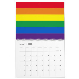 Lgbt-regnbåge rand färg Lgbtq gay pride flagga Kalender