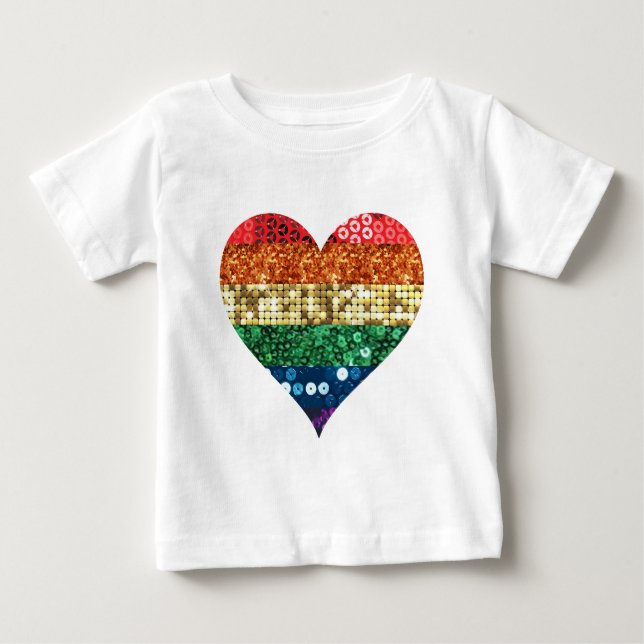 lgbt-regnbåge tee shirt (Framsida)