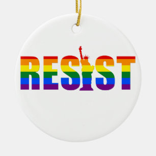 LGBT-regnbågeflagga motstår jämbördig rättigh Julgransprydnad Keramik
