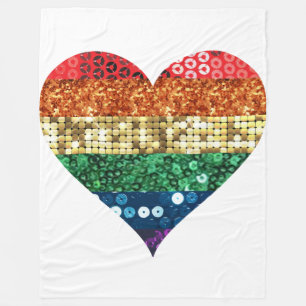 Lgbt regnbågsglasfilt fleecefilt