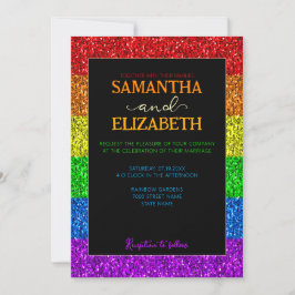 LGBT-regnbågsparkler för homosexuella lesbisk bröl Inbjudningar