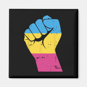 LGBT Resistent Fist Vintage Hand Panual Flagga Pan Magnet