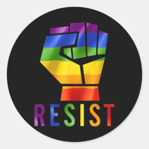 Lgbt Resistent Gay pride Lgbt Resistent Pride Resi Runt Klistermärke