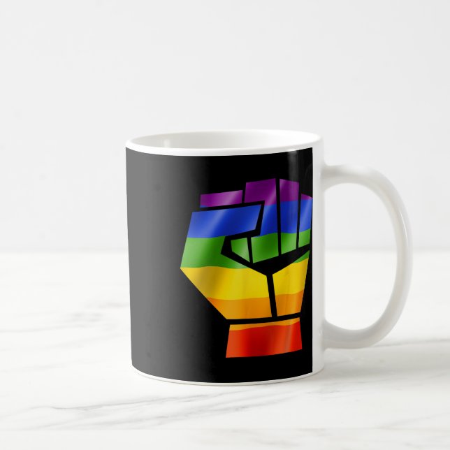 Lgbt Resistent Pride Lesbisk Gay Biual Transgender Kaffemugg (Höger)