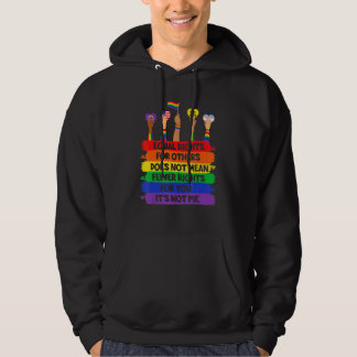 Lgbt Retro Fist Kärlek-lika Höger Det är inte ett  Hoodie