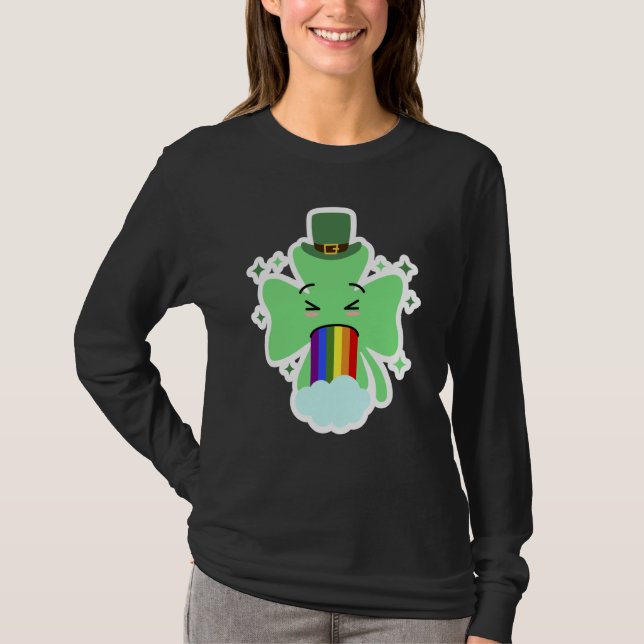 LGBT Shamrock Drinking St Patricks Paddys Day Team T Shirt (Framsida)