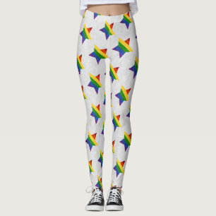 LGBT Star Pride Flagga Glitter Leggings