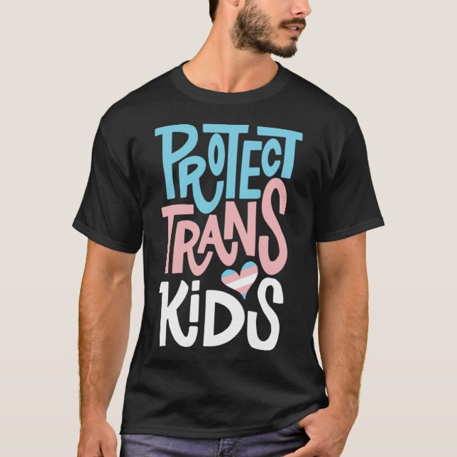LGBT-stödskydda Trans-Kid LGBT-Pride T Shirt (Framsida)