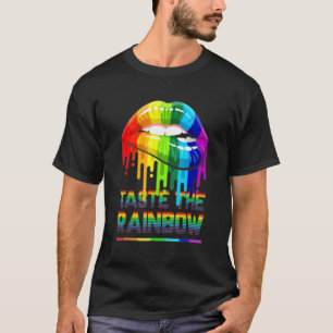 LGBT Taste Rainbow Läppar Lesbisk Human Gay pride T Shirt