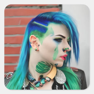 LGBT Trans Man Fyrkantigt Klistermärke