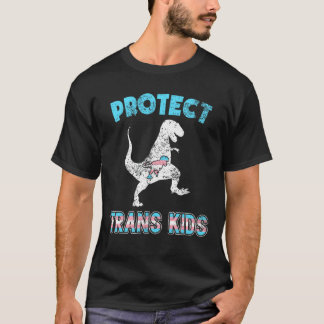 Lgbt Transgender Pride Flagga Cute Dinosaur Protec T Shirt
