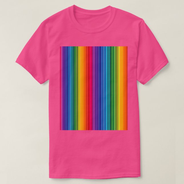 LGBT tunn, subtil lodrät av modernt regnbåge T Shirt (Design framsida)