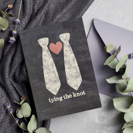 LGBT Tying the Knot Faux Krittavla Gay Bröllop Inbjudningar