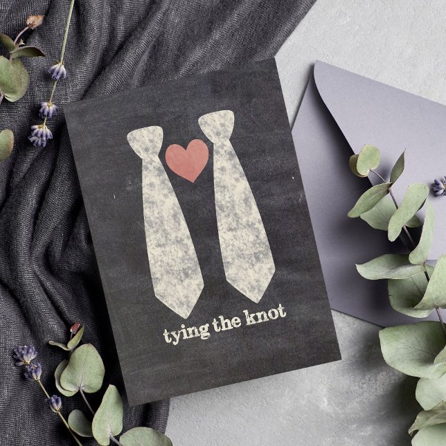 LGBT Tying the Knot Faux Krittavla Gay Bröllop Inbjudningar (Skapare uppladdad)