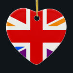 LGBT UK JULGRANSPRYDNAD KERAMIK<br><div class="desc">🌈 Celebrate pride and heritage with this rainbow UK flag ornament! 💖 Perfect for the LGBT community and allies! This stunning ceramic ornament reimagines the UK flag in vibrant rainbow colors, blending national pride with love and inclusion. 🏳️‍🌈 Ideal for holiday trees, year-round display, or gifting to loved ones. Show...</div>
