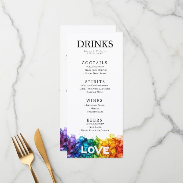 🌈 LGBT + underbar text som är målad med Kärlek br Meny (Fram/Back In Situ)