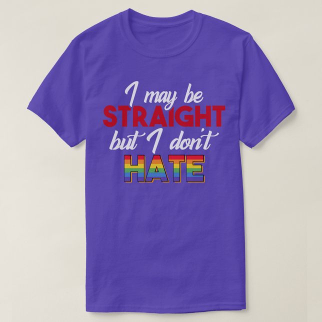 LGBT-understödjare - ingen hatt T Shirt (Design framsida)