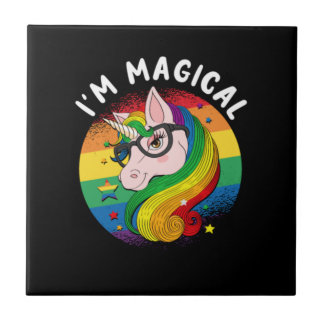 LGBT Unicorn Magic Kakelplatta