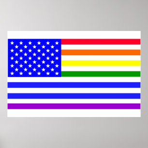 Lgbt USA flagga Poster