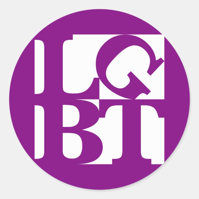 LGBT Vit popprunda etikett (Framsida)