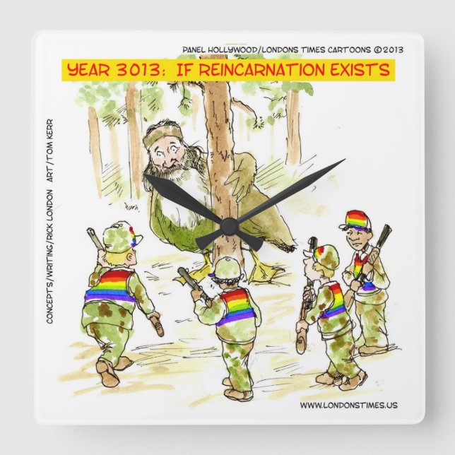LGBT VS Giant Anka Square Wall Clock Fyrkantig Klocka (Framsida)