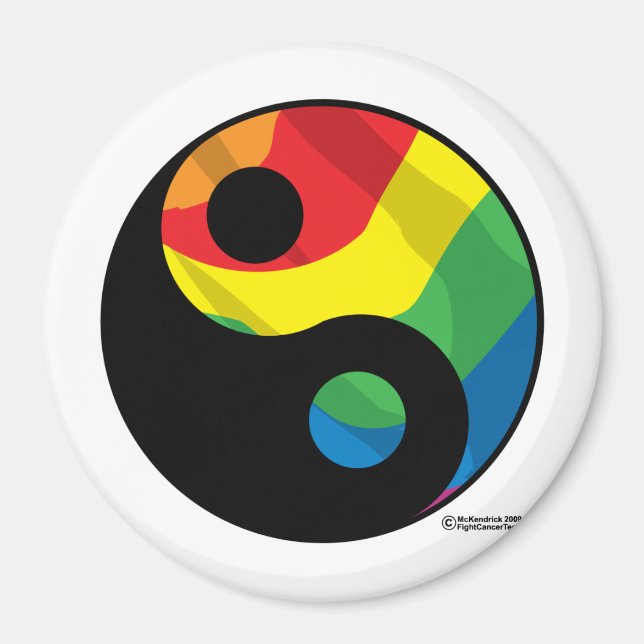 LGBT Ying Yang Magnet (Framsidan)