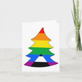 LGBTQ+ Allierad Holigay Träd Helgkort