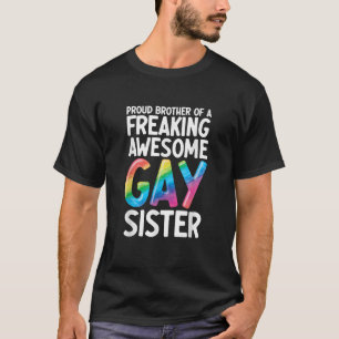 LGBTQ Ally Pride Support för en stolt bror till en T Shirt