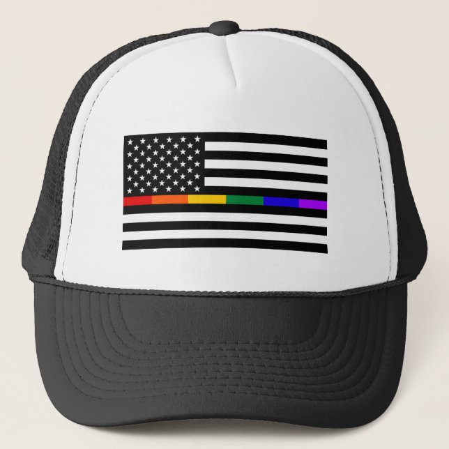 LGBTQ American Flagga Keps (Framsida)