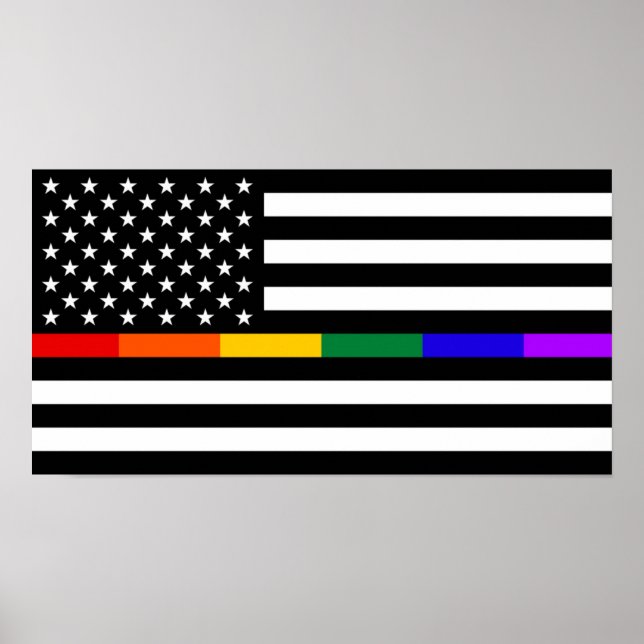 LGBTQ American Flagga Poster (Framsidan)