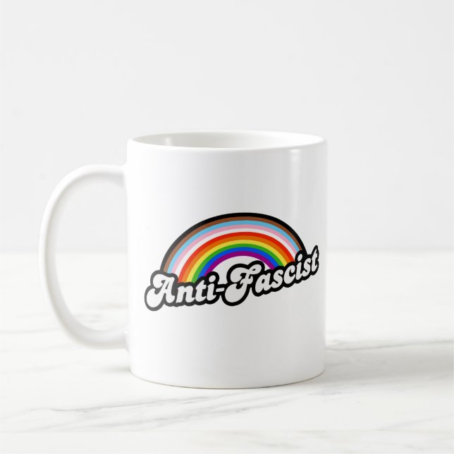 LGBTQ+ Antifascist Kaffemugg (Vänster)