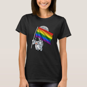 LGBTQ Astronaut Gay LGBT är ett Rainbow Pride Flag T Shirt
