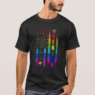 Lgbtq Be om Gay pride Lgbt Rainbow American Flagga T Shirt
