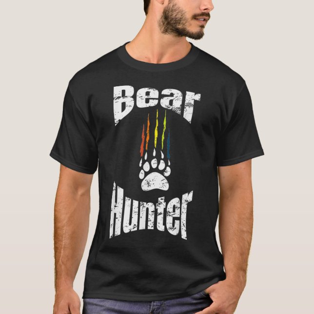 LGBTQ Bear Hunter Rainbow Gay pride T T Shirt (Framsida)