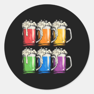 LGBTQ Beer Mugg Gay pride HBT Rainbow Flagga Proud Runt Klistermärke