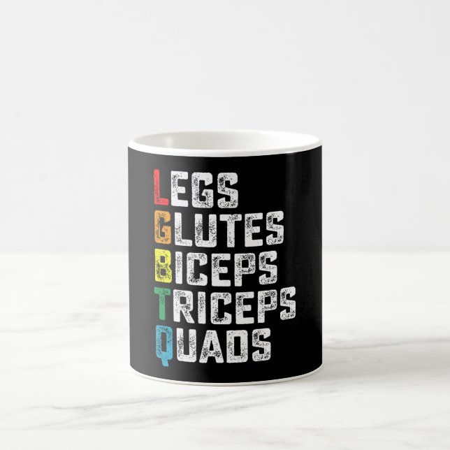 LGBTQ Ben Glutes Biceps Triceps Quads Funny Gym Kaffemugg (Center)