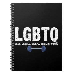 LGBTQ Ben Glutes Biceps Triceps Quads Gym Älskare Anteckningsbok