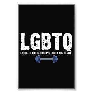 LGBTQ Ben Glutes Biceps Triceps Quads Gym Älskare Fototryck