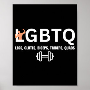 Lgbtq ben hämta gluteus biceps triceps fyrhövdade poster
