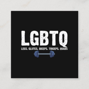 LGBTQ Benar Gluteal Biceps Triceps Quads Gymälskar Fyrkantigt Visitkort