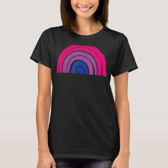 Lgbtq Bisexual Pride Flagga Lgbtqia+ Rainbow Bisex T Shirt (Framsida)