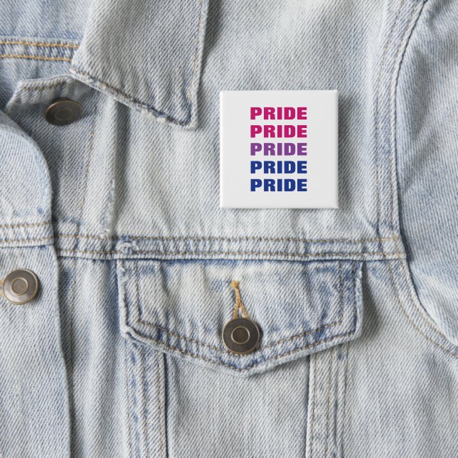 LGBTQ Bisexuell Pride Anpassningsbar Upprepad Text Knapp (In Situ)