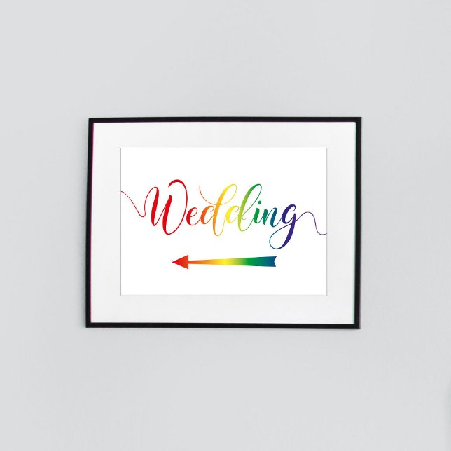 LGBTQ Bröllop-tecken med Lämnat pil Poster (Skapare uppladdad)