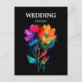 🌈 LGBTQ Bröllopsdetaljer Petals & Pride Tilläggskort