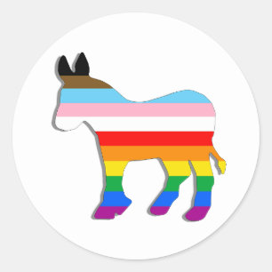 LGBTQ-demokrat Runt Klistermärke