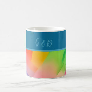lgbtq-färgad regnbåge kaffemugg