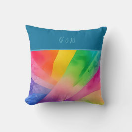 lgbtq-färgad regnbåge kudde