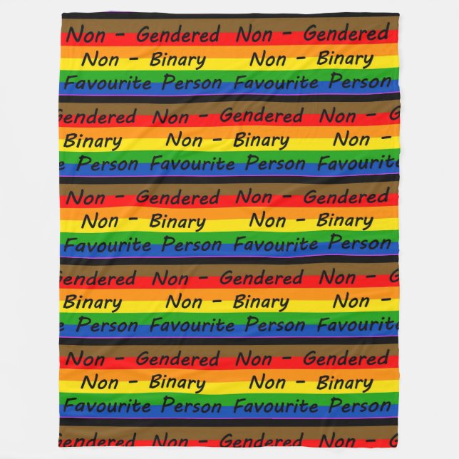 LGBTQ+ Favorite Person Fleece Blanket (Framsidan)
