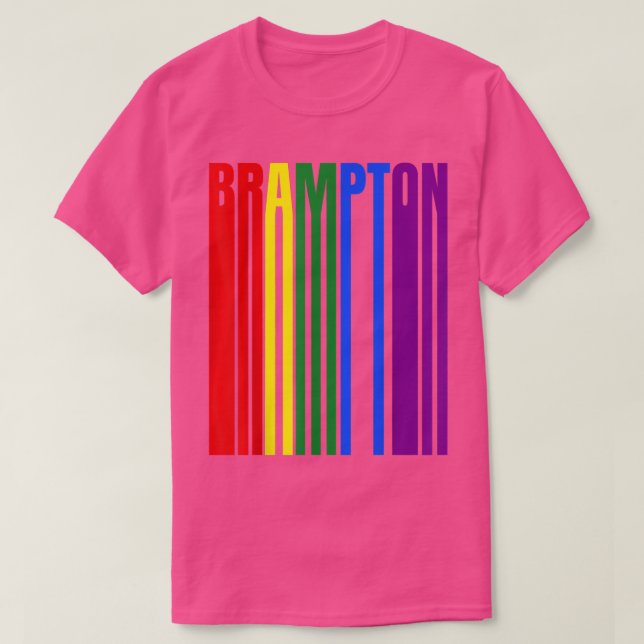 LGBTQ Flag Corols Brampton Canada - Canadian Pride T Shirt (Design framsida)